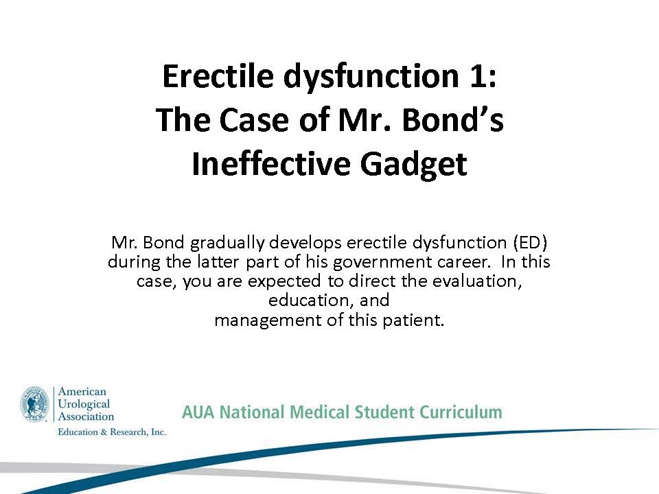 Medical Student Curriculum: Erectile Dysfunction - American Urological ...